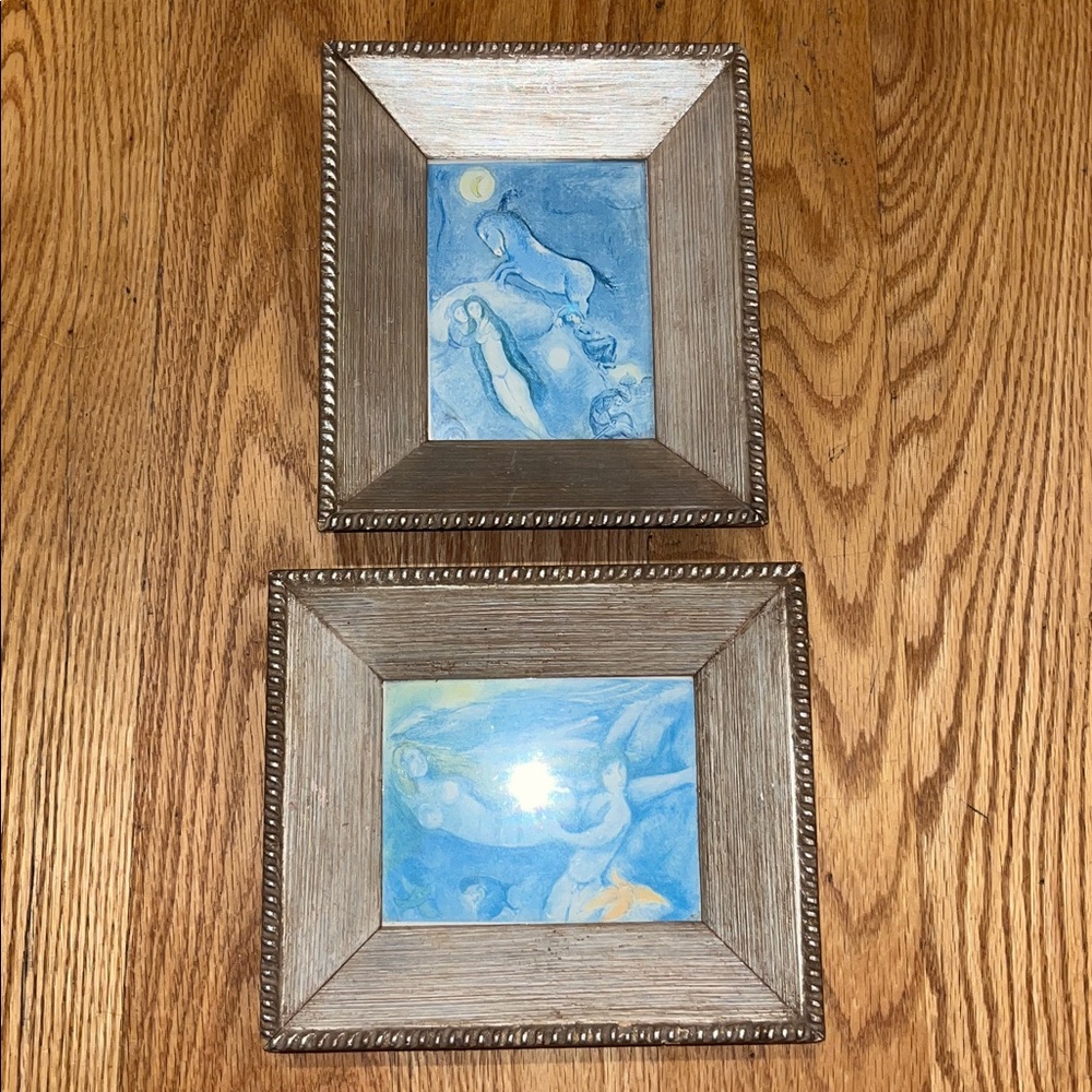 Vintage Pair of Frames with Marc Chagall Reproduction Prints